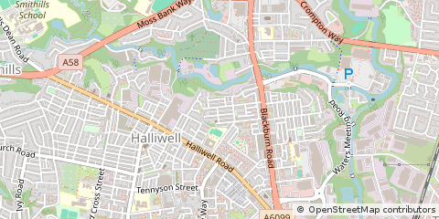 Map of Bolton, Lancashire