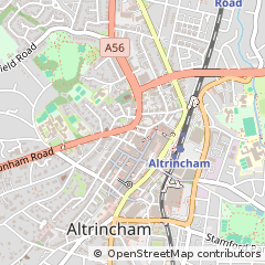 Map of Altrincham, Greater Manchester