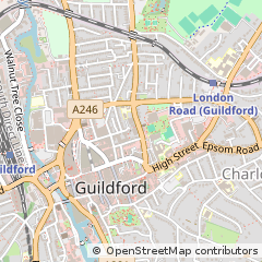 Map of Guildford, Surrey
