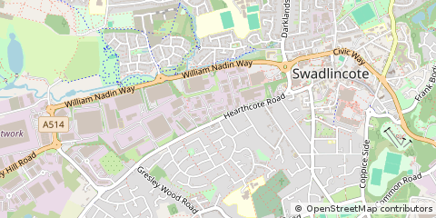 Map of Swadlincote