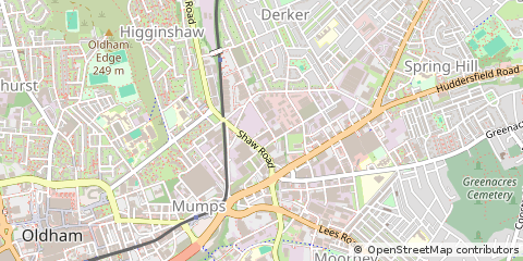 Map of Greater Manchester, Lancashire