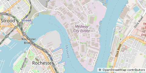 Map of Rochester, Kent