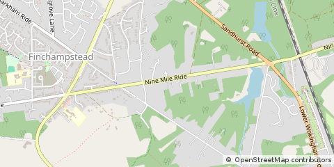 Map of Finchampstead, Berkshire