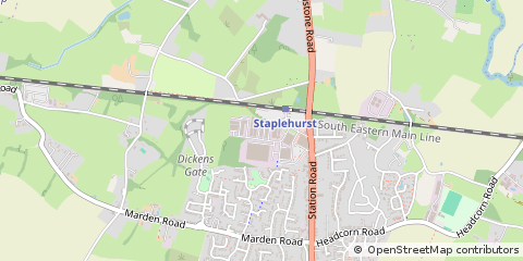 Map of Tonbridge, Kent
