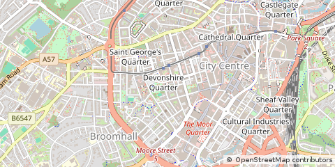Map of Sheffield