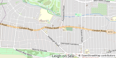 Map of Leigh on SEA, Essex