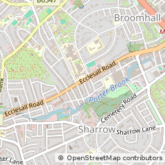 Map of South Yorkshire