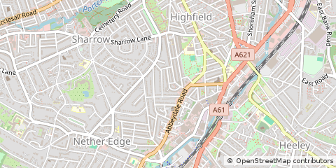Map of Sheffield
