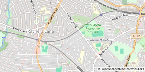 Map of Harrow, Middlesex