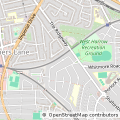 Map of Harrow, Middlesex