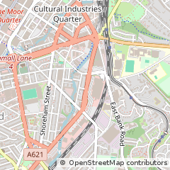 Map of Sheffield, South Yorkshire