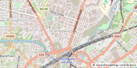 Map of Manchester, North West