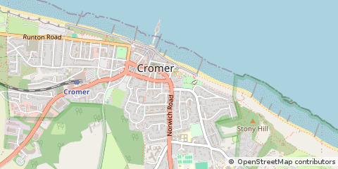 Map of Cromer, Norfolk