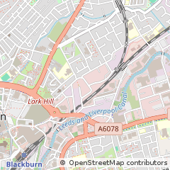 Map of Blackburn, Lancashire