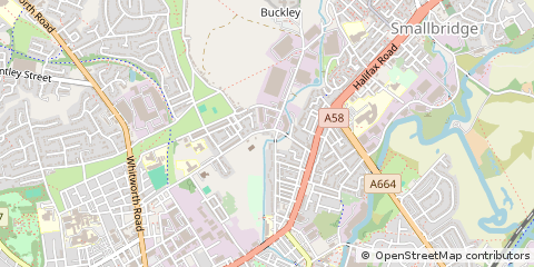 Map of Rochdale, Lancashire
