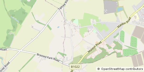 Map of Tiptree, Essex