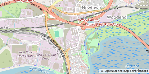 Map of Widnes, Cheshire