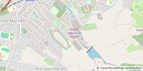 Map of Nelson, Lancashire