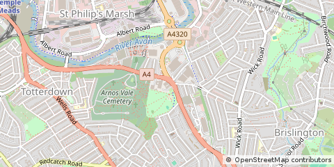 Map of Bristol, Somerset