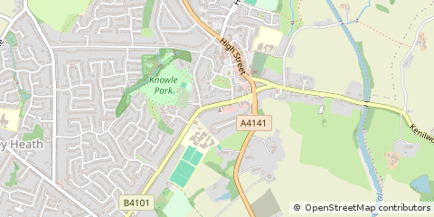 Map of Solihull, West Midlands, West Midlands