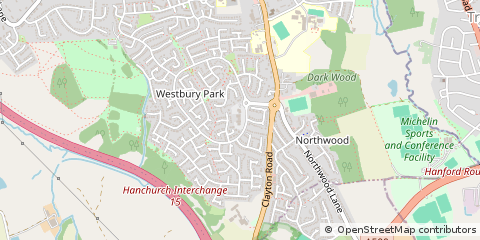 Map of Newcastle Under Lyme, Staffordshire