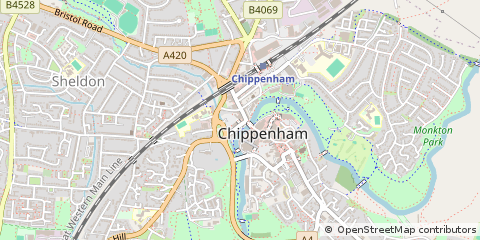 Map of Chippenham, Wiltshire