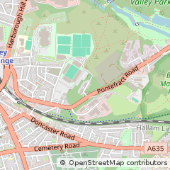 Map of Barnsley, South Yorkshire