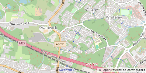 Map of Fareham, Hampshire