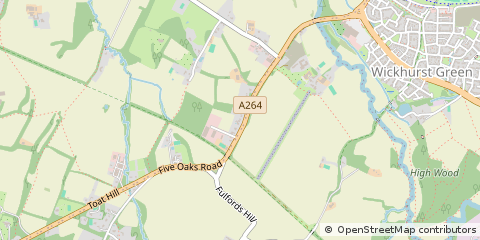 Map of Slinfold, West Sussex