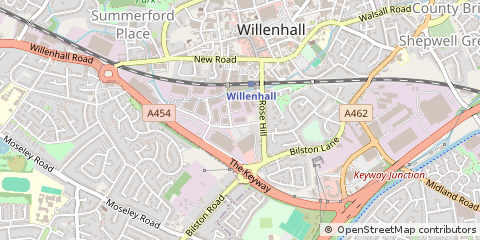 Map of Willenhall, West Midlands