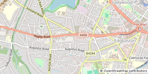 Map of Birmingham, West Midlands