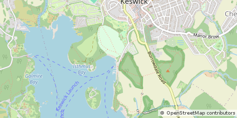 Map of Keswick, Cumbria