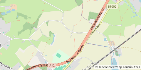Map of Ingatestone, Essex