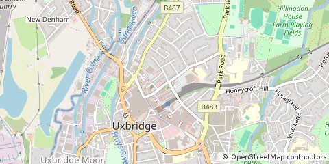 Map of Uxbridge, Middlesex
