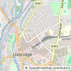 Map of Uxbridge, Middlesex
