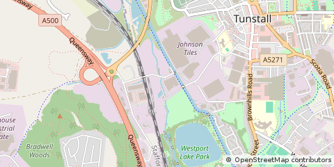 Map of Stoke on Trent, Staffordshire