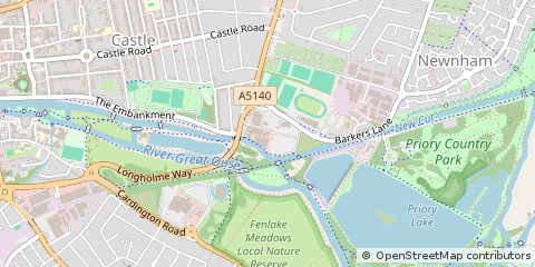 Map of Bedford, Beds