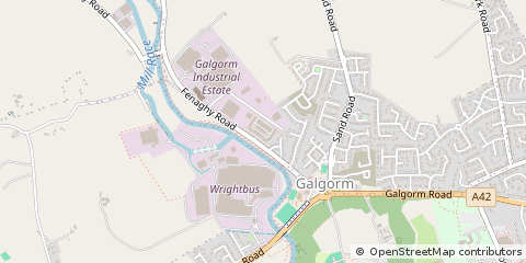 Map of Ballymena, Co Antrim