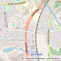 Map of Nuneaton, Warwickshire