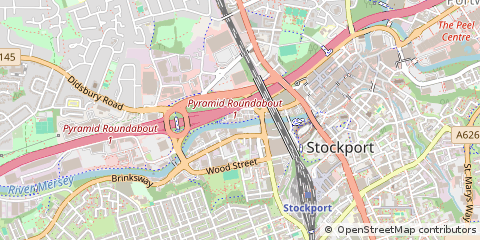 Map of Stockport, Cheshire
