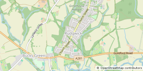Map of Horsham, West Sussex