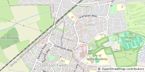 Map of Derby, Derbyshire