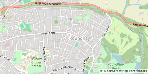 Map of Leeds, West Yorkshire