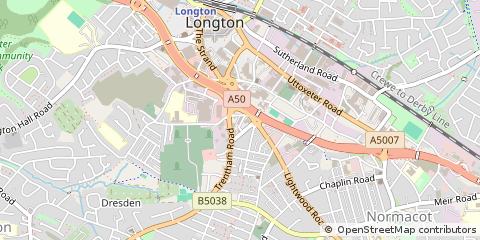 Map of Stoke-on-Trent, Staffordshire