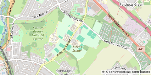 Map of Bushey, Hertfordshire