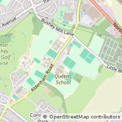 Map of Bushey, Hertfordshire