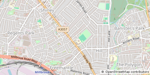 Map of Southampton, Hampshire
