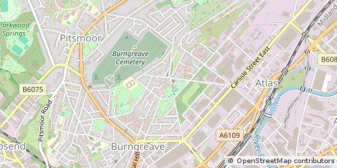 Map of Sheffield, South Yorkshire