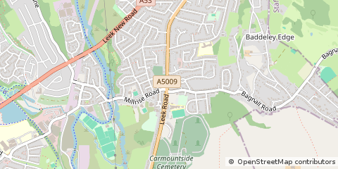 Map of Milton, Stoke-on-Trent