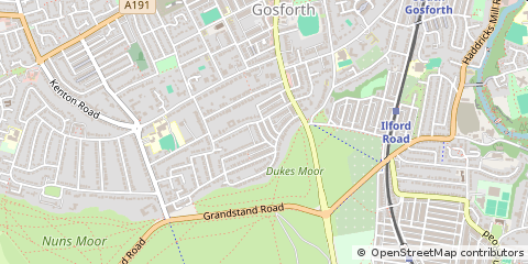 Map of Newcastle Upon Tyne, Tyne and Wear